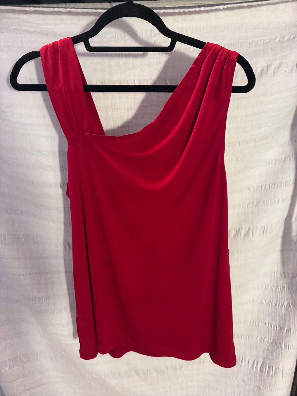 Alyx Red Draped One-Shoulder Tank Top